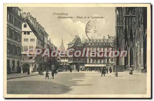 Cartes postales Strasbourg Place De La Cathedrale