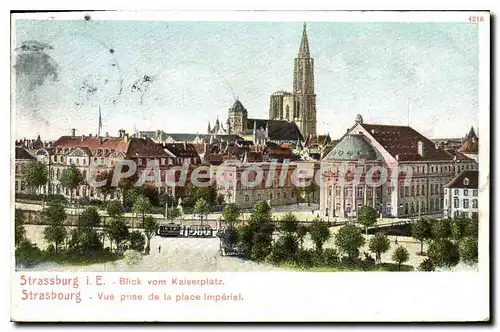 Cartes postales Strasbourg vue prise de la place imp�riale