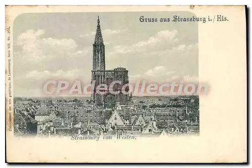 Cartes postales Strasbourg vue g�n�rale