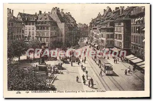 Cartes postales Strasbourg La Place Gutenberg Et les Grandes Arcades