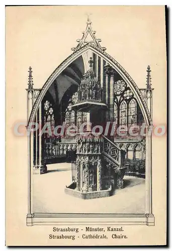 Cartes postales Strasbourg cath�drale chaire