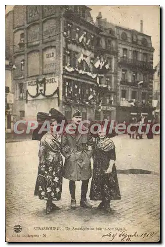 Cartes postales STRASBOURG Un Americain En Bonne Compagnie