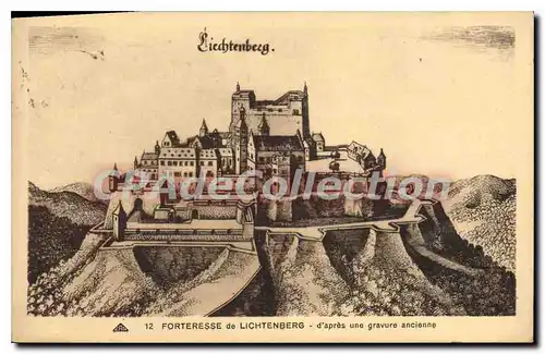 Cartes postales Lichtenberg Forteresse D'Apres Une Gravure