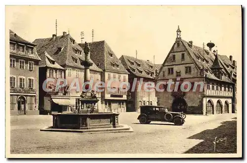 Cartes postales Obernai Place Du March� Et Fontaine Ste Odile