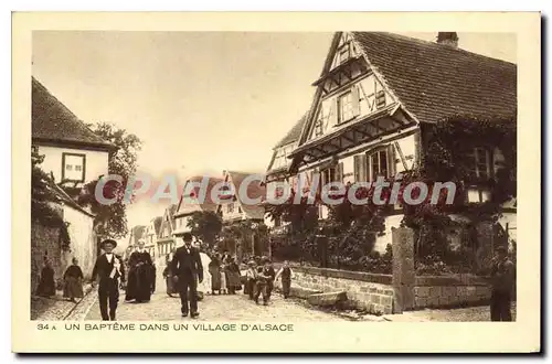 Cartes postales Un Bapteme Dans Un Village D'Alsace