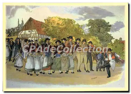 Cartes postales moderne Henri Loux Alsace Cortege De Fete