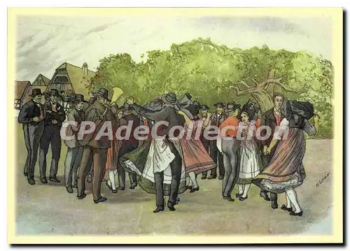 Cartes postales moderne Henri Loux Alsace Danse Villageoise