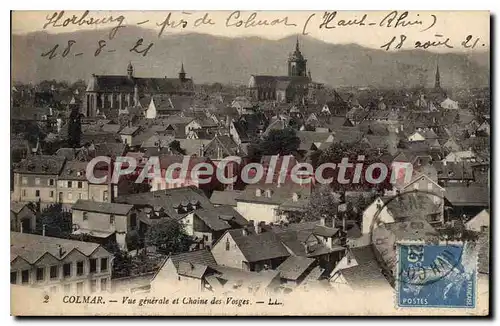 Cartes postales Colmar Vue Generale Et Chaine Des Vosges