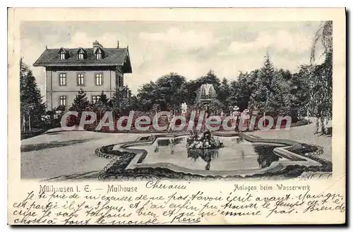 Cartes postales Muhlhausen Mulhouse anlagen beim wasserwerk