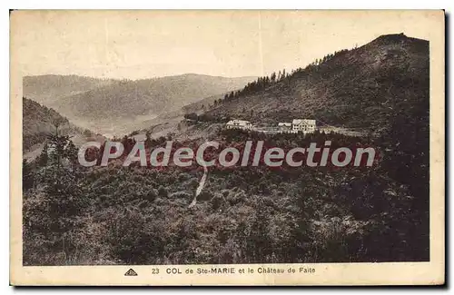 Cartes postales Col De St Marie Et Le Chateau De Faite