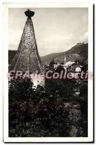 Cartes postales Ribeauville Vieille Tour Avec Nid De Cigogne