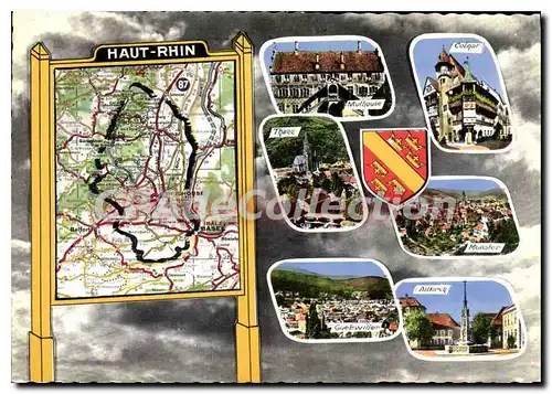 Cartes postales moderne Haut Rhin Superficie Hectares