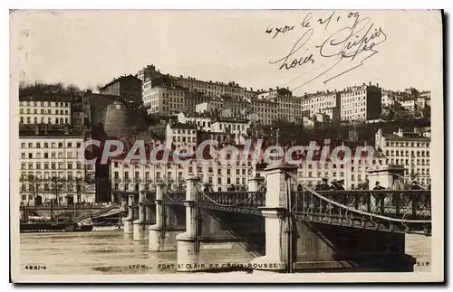 Cartes postales Lyon Port St Clair Et croix rousse