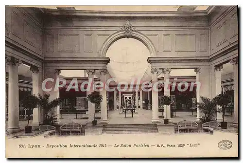 Ansichtskarte AK Lyon Exposition Internationale 1914 salon parisien