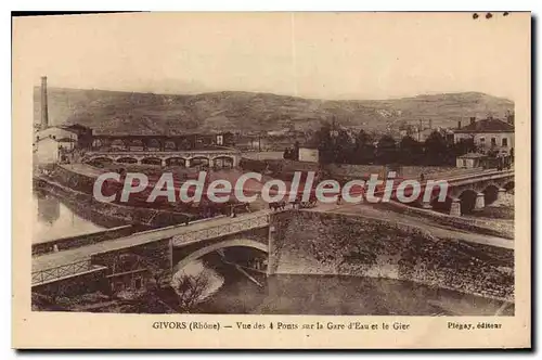 Cartes postales Givors Vue Des 4 Ponts Sur La Gare