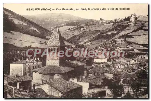 Cartes postales Beaujeu Vue Generale Au Fond Le Chateau