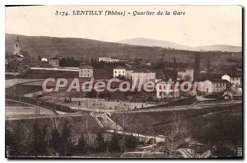 Ansichtskarte AK Lentilly Quartier De La Gare