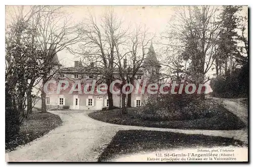Cartes postales St Genis I'Argentiere Entree Principale ch�teau de la Valsonni�re