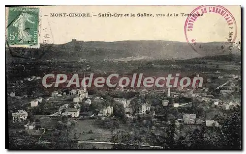 Cartes postales Mont Cindre Saint Cyr Et La Sa�ne Vus De La Terrasse