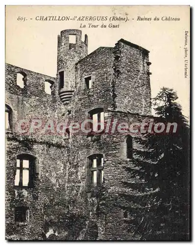 Cartes postales Chatillon D'Azergues Ruines Du Ch�teau tour du guet