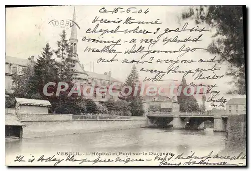 Cartes postales Vesoul L'Hopital Et Pont Sur Le Durgeon