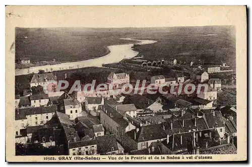 Cartes postales Gray Vue De La Prairie Et De La Saone