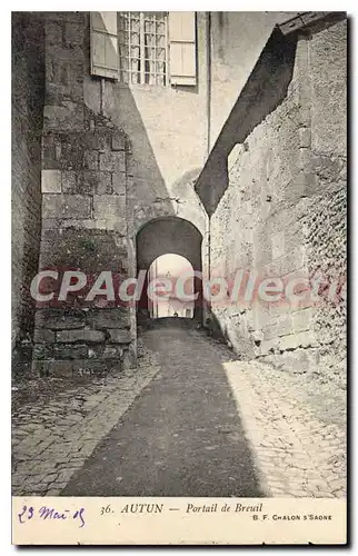 Cartes postales Autun Portail De Breuil