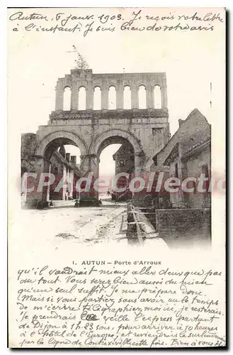 Cartes postales Autun Porte D'Arroux