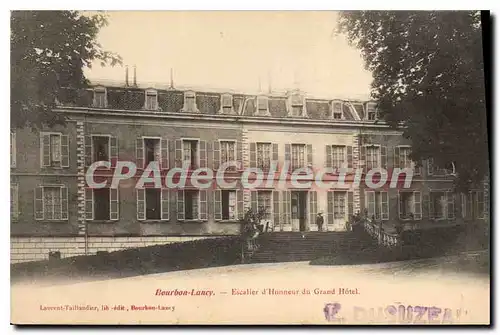 Ansichtskarte AK Bourbon Lancy Escalier D'Honneur Du Grand Hotel