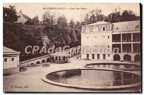 Cartes postales Bourbon Lancy Cour Des Bains