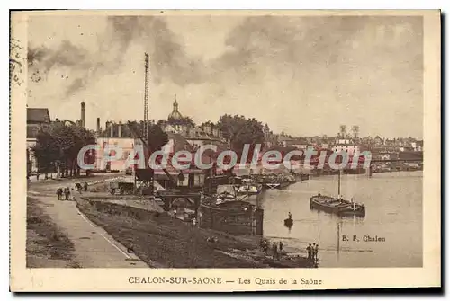 Ansichtskarte AK Chalon Sur Saone Les Quais De La Saone