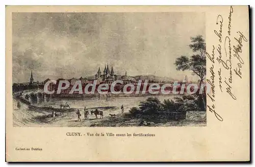 Cartes postales Cluny Vue De La Ville Avant Les Fortifications