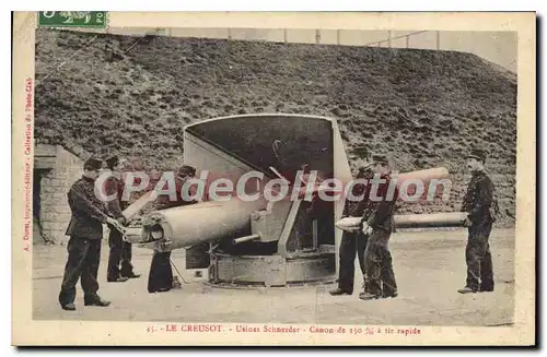 Cartes postales Le Creusot Usines Schneider Canon de 150 � tir rapide