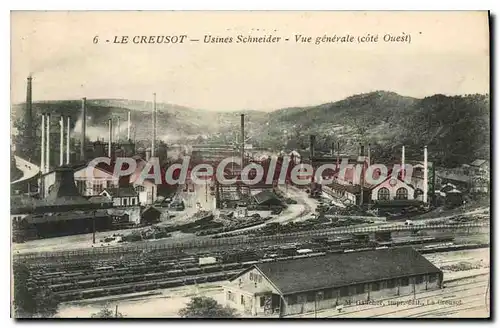 Cartes postales Le Creusot Usines Schneider vue g�n�rale