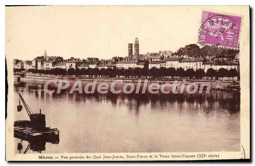 Cartes postales Macon Vue Generale Du Quai Jean Jaures