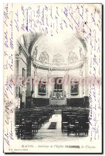 Cartes postales Macon Interieur De I'Eglise