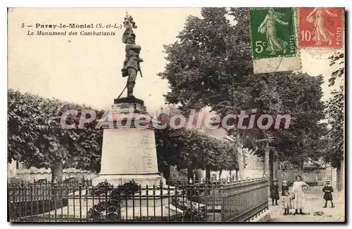 Cartes postales Paray Le Monial Le Monument Des Combattants