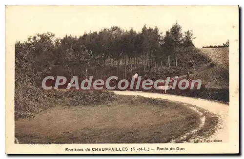 Cartes postales Chauffailles route de Dun