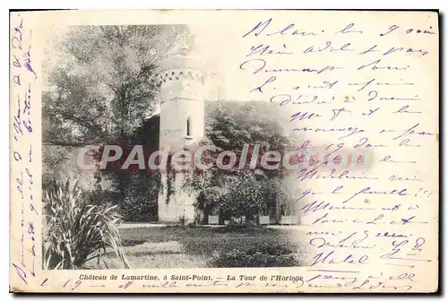 Cartes postales Chateau De Lamartine A Saint Point La Tour De I'Horloge