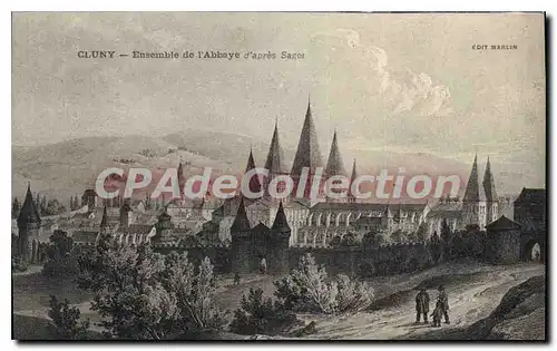 Cartes postales Cluny Ensemble De I'Abbaye D'Apres Sagot