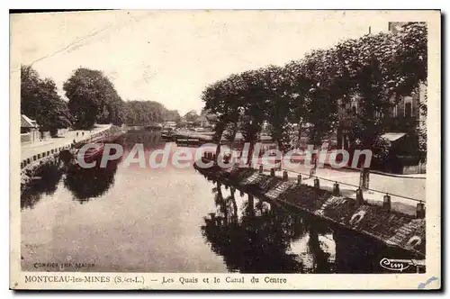 Ansichtskarte AK Montceau Les Mines Les Quais Et Le Canal