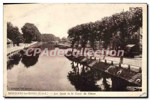 Cartes postales Montceau Les Mines Les Quais Et Le Canal