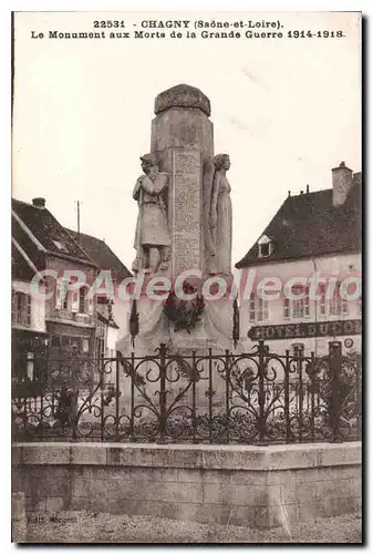 Cartes postales Chagny Le Monument Aux Morts De La Grande guerre