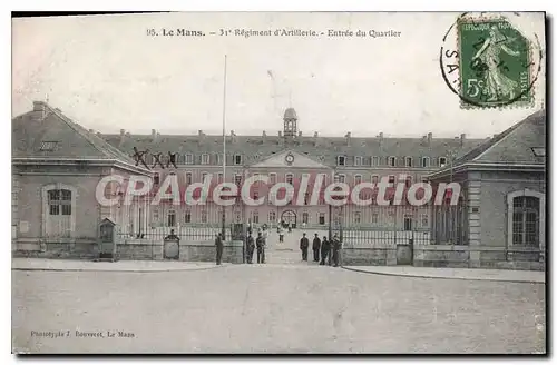 Cartes postales Le Mans 31�me Regiment D'Artillere entr�e du quartier