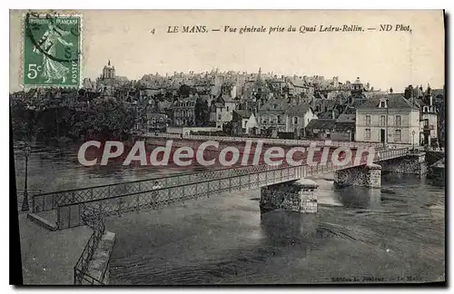 Cartes postales Le Mans Vue Generale Prise Du Quai Ledru-Rollin