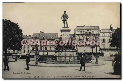 Cartes postales Le Mans Statue Du General Chanzy place De La Republique