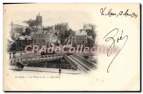 Cartes postales Le Mans Le Pont en X