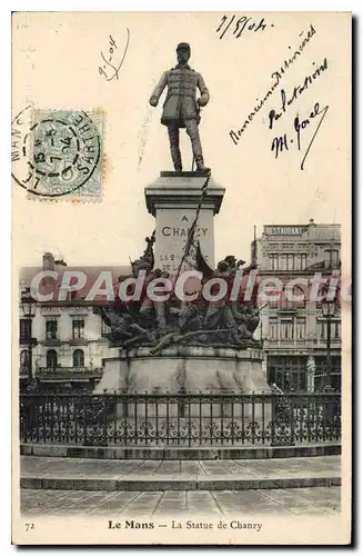 Cartes postales Le Mans La Statue De Chanzy