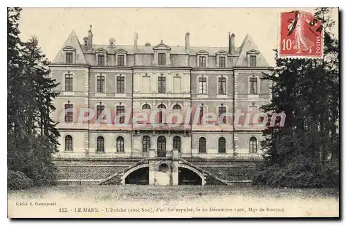 Cartes postales Le Mans L'Eveche Monseigneur de BONFILS expuls� le 20 d�cembre 1906