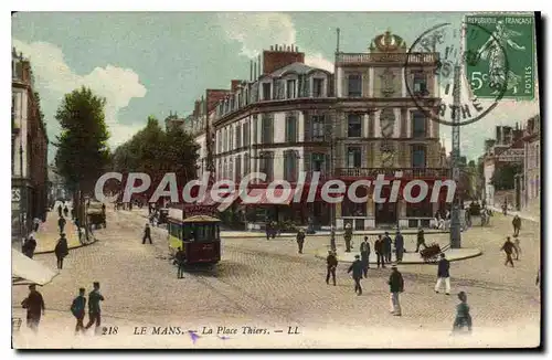 Cartes postales Le Mans La Place Thiers